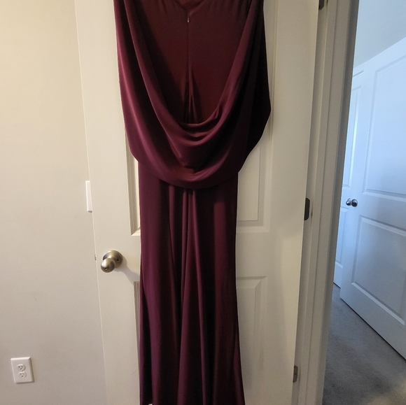 Betsy & Adam Women's Knit Drape Back Gown - Picture 7 of 8